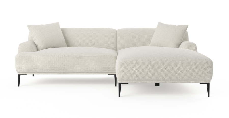 Brosa Seta 4 Seater Sofa with Chaise (Seashell White; Right Chaise)