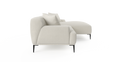 Brosa Seta 4 Seater Sofa with Chaise (Seashell White; Right Chaise)
