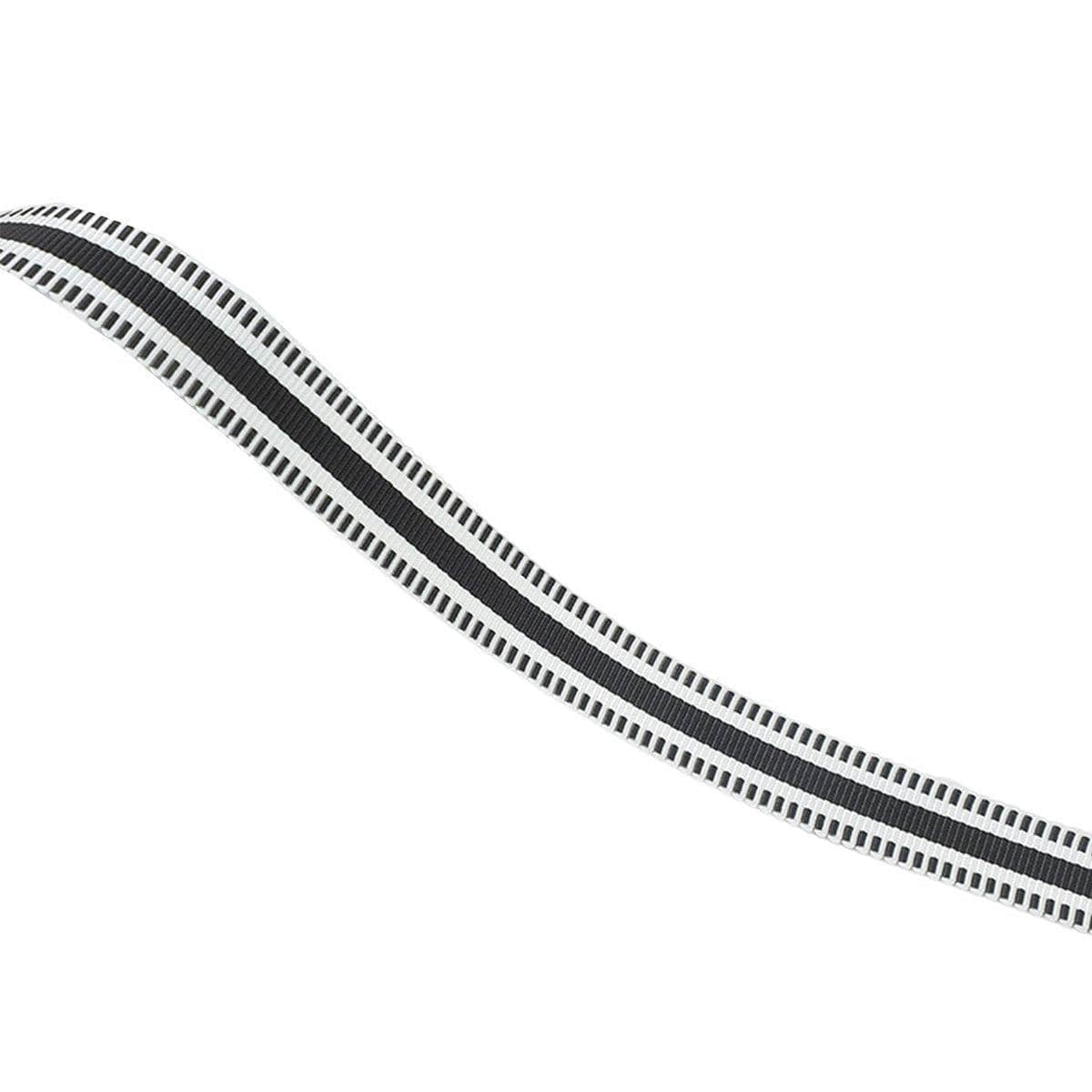 Sewing Webbing Tape Roll, 50 Yards (45.7 m) - Black and White Centre Stripe, 1.5 cm Wide