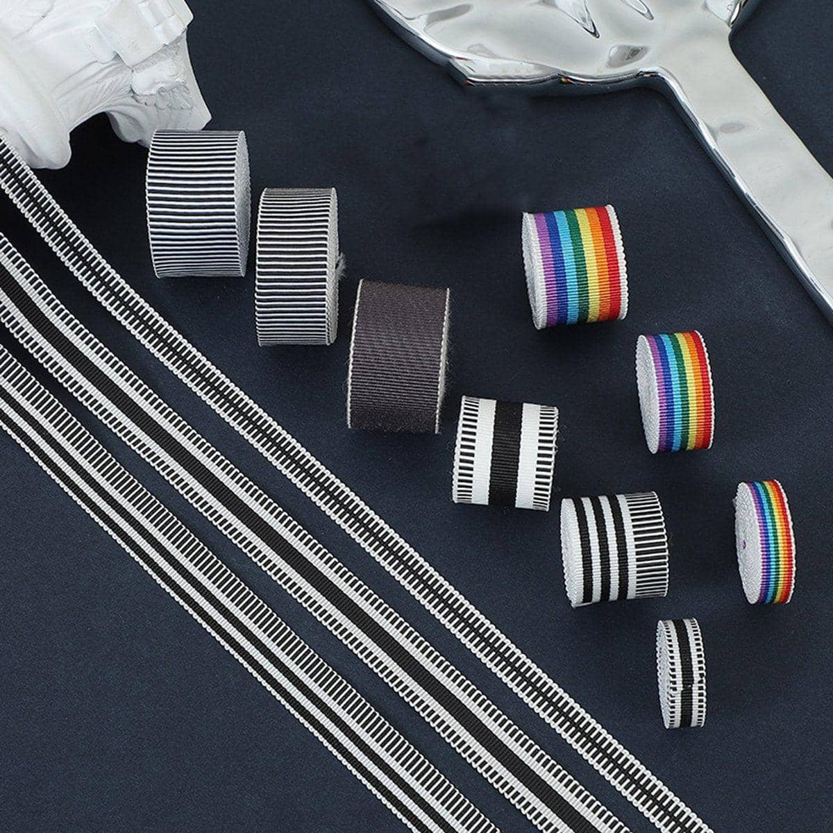 Sewing Webbing Tape Roll, 50 Yards (45.7 m) - Rainbow, 1.5 cm Wide - view 5
