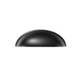 Shell Cabinet Door Handle, Single Hole Drawer Pull - Black