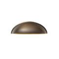 Shell Cabinet Door Handle, Single Hole Drawer Pull - Coffee Brown