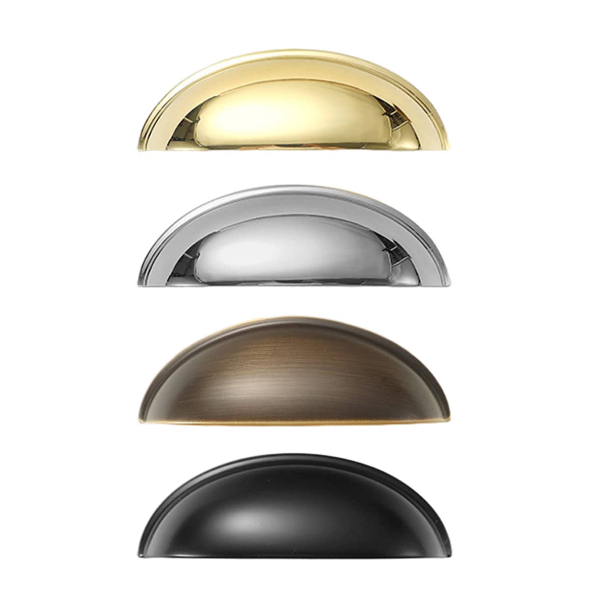 Shell Cabinet Door Handle, Single Hole Drawer Pull - Coffee Brown - view 3