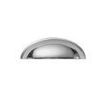 Shell Cabinet Door Handle, Single Hole Drawer Pull - Silver