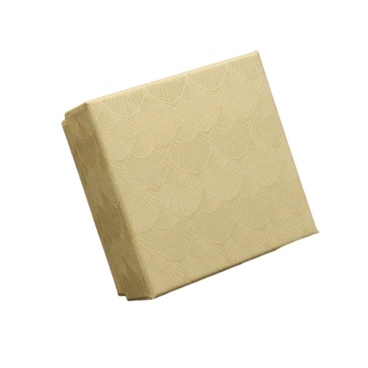 Shell Pattern Jewellery Gift Boxes with Foam Insert, Pack of 25 - Cream