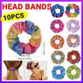 Shiny Metallic Elastic Hair Scrunchies Ponytail Holders, Pack of 10