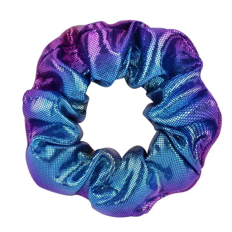 Shiny Metallic Elastic Hair Scrunchies Ponytail Holders, Pack of 10 - view 3