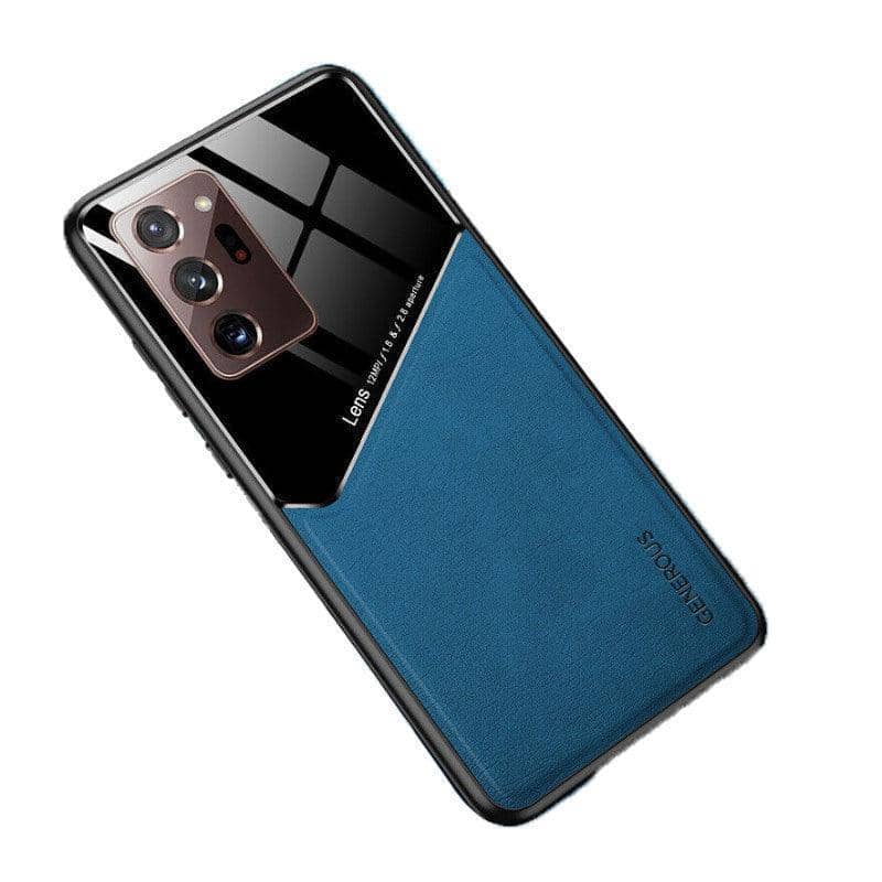 Shockproof Blue Leather Phone Case - Samsung Galaxy S20 Plus