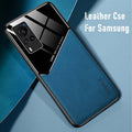 Shockproof Blue Leather Phone Case - Samsung Galaxy S21 - view 2