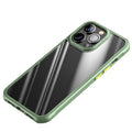 Shockproof Clear Bumper Phone Case for iPhone 12 - Green