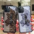 Shockproof Glass Phone Case with Lanyard, Blue Robot Bear - iPhone 14 - view 3