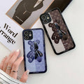 Shockproof Glass Phone Case with Lanyard, Blue Robot Bear - iPhone 14 Pro - view 5