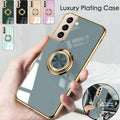 Shockproof Ring Holder Phone Case - Dark Green, for Samsung Galaxy A13 - view 2