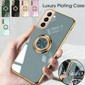 Shockproof Ring Holder Phone Case - Grey, for Samsung Galaxy S22 Ultra - view 2