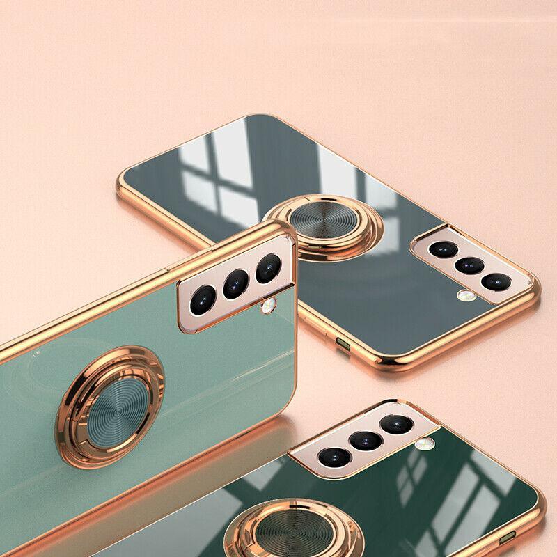 Shockproof Ring Holder Phone Case - Grey, for Samsung Galaxy S22 Ultra - view 4