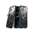 Shockproof Ring Holder Phone Case for iPhone 14 Plus - Black