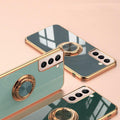 Shockproof Ring Holder Phone Case - Light Purple, for Samsung Galaxy S22 Ultra - view 4
