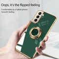 Shockproof Ring Holder Phone Case for Samsung Galaxy S22 Plus - Black - view 5