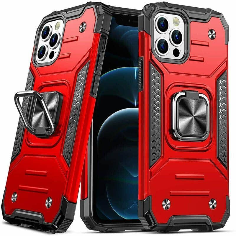 Shockproof Rugged Phone Case for iPhone 13 Mini - Red
