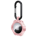 Shockproof Silicone Case for AirTag with Carabiner - Pink