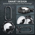 Shockproof Silicone Case for AirTag with Carabiner - White - view 5