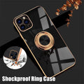 Shockproof Silicone Phone Case with Ring Stand - Black, for iPhone 14 Pro Max - view 2