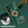 Shockproof Silicone Phone Case with Ring Stand - Dark Green, for iPhone 7/8 Plus - view 2