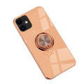 Shockproof Silicone Phone Case with Ring Stand - Peach, for iPhone 7/8/SE2