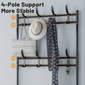 Shoe and Coat Rack with Open Shelves and Hooks, 80 x 26 x 172 cm - view 4