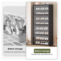 Shoe Cabinet with Transparent Doors, 8 Tier - Black, 139 x 30 x 42cm - view 5