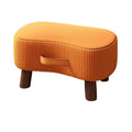 Shoe Changing Stool with Wooden Legs and Handle - Orange