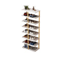 Shoe Rack 8 Tier Faux Wood Narrow Vertical Space Saving Storage for 14 Pairs - view 2