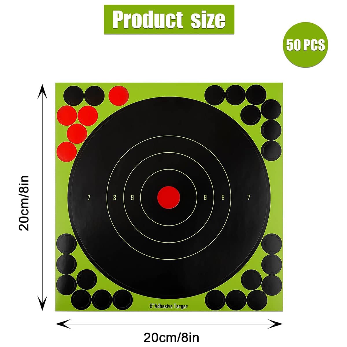 Shooting Target Stickers, 50 Sheets, Green Self-Adhesive Aiming Decal - view 3