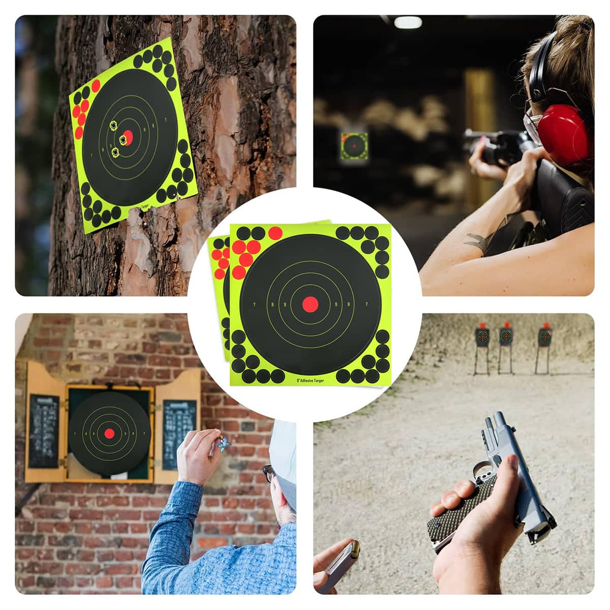 Shooting Target Stickers, 50 Sheets, Green Self-Adhesive Aiming Decal - view 5