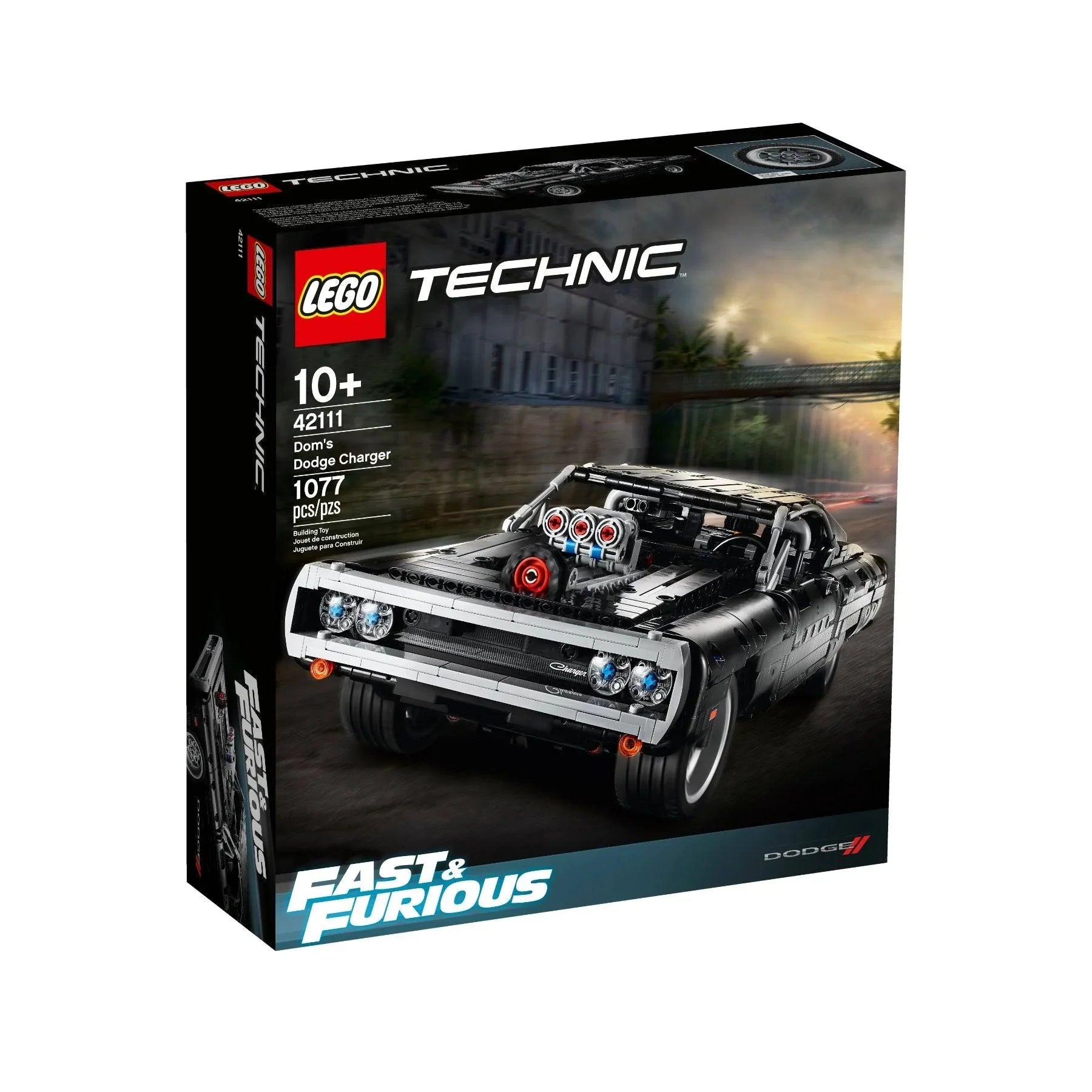 LEGO Technic 42111 Fast Furious Dom’s Dodge Charger Race Car Building Set - SuperSaverAU - view 1