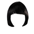 Short Bob Wig with Bangs, Synthetic Cosplay Wig - Black