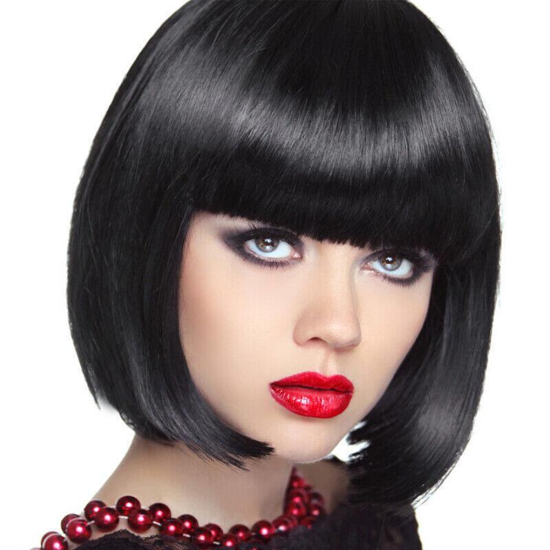 Short Bob Wig with Bangs, Synthetic Cosplay Wig - Golden Yellow - view 5