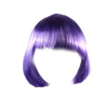 Short Bob Wig with Bangs, Synthetic Cosplay Wig - Light Purple