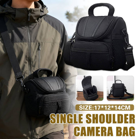 Shoulder Camera Bag with Multiple Compartments for DSLR and SLR Cameras, 14 x 12 x 17 cm