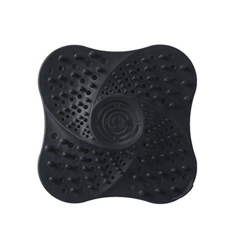 Shower Drain Hair Catcher Sink Strainer Stopper, Universal Fit - Black