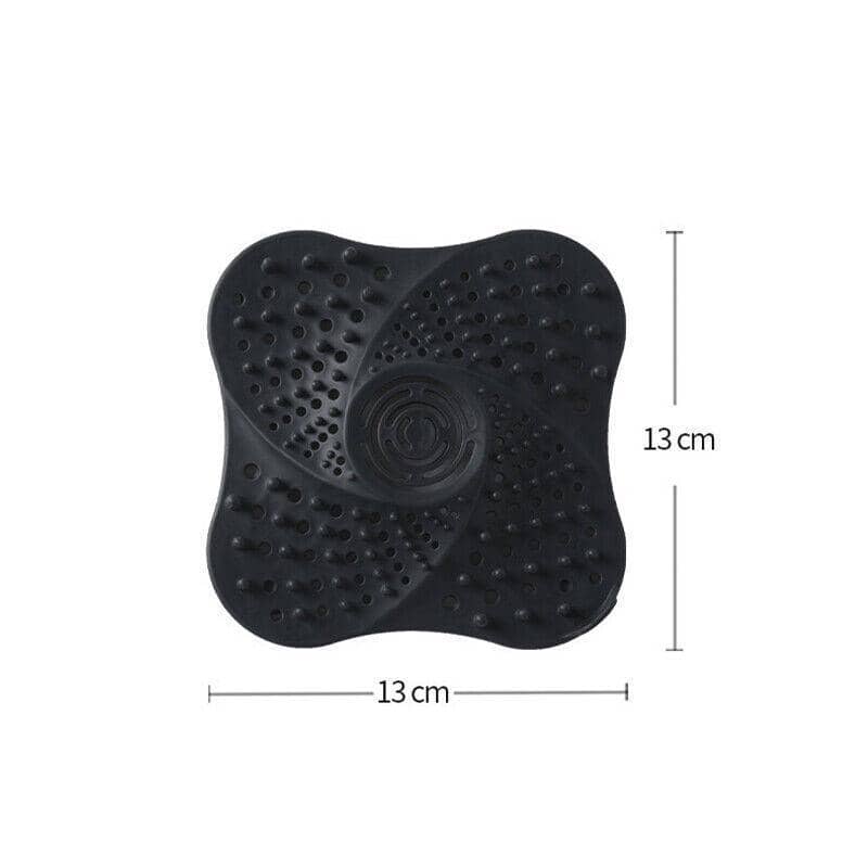 Shower Drain Hair Catcher Sink Strainer Stopper, Universal Fit - Black - view 5