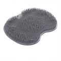 Shower Foot Scrubber Massage Pad with Suction Cups TPR - Dark Grey