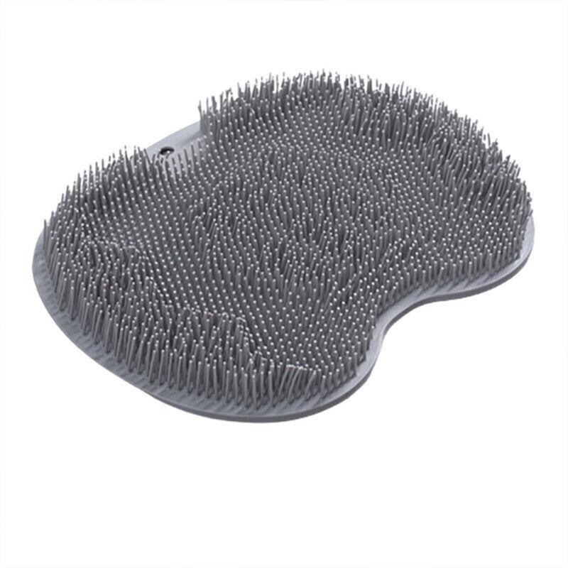 Shower Foot Scrubber Massage Pad with Suction Cups TPR - Dark Grey
