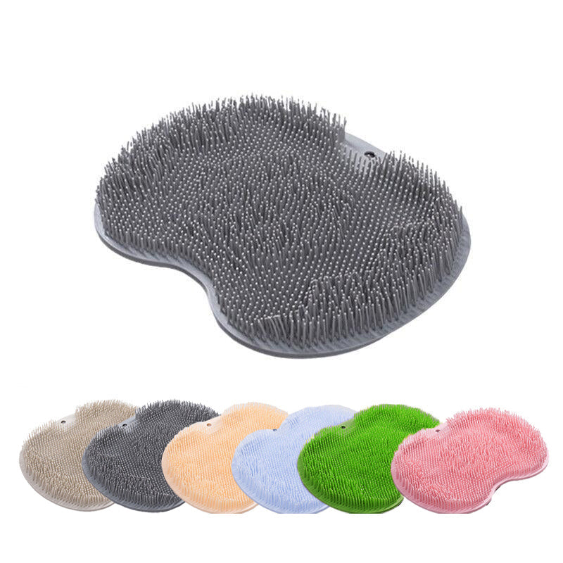 Shower Foot Scrubber Massage Pad with Suction Cups TPR - Dark Grey - view 3
