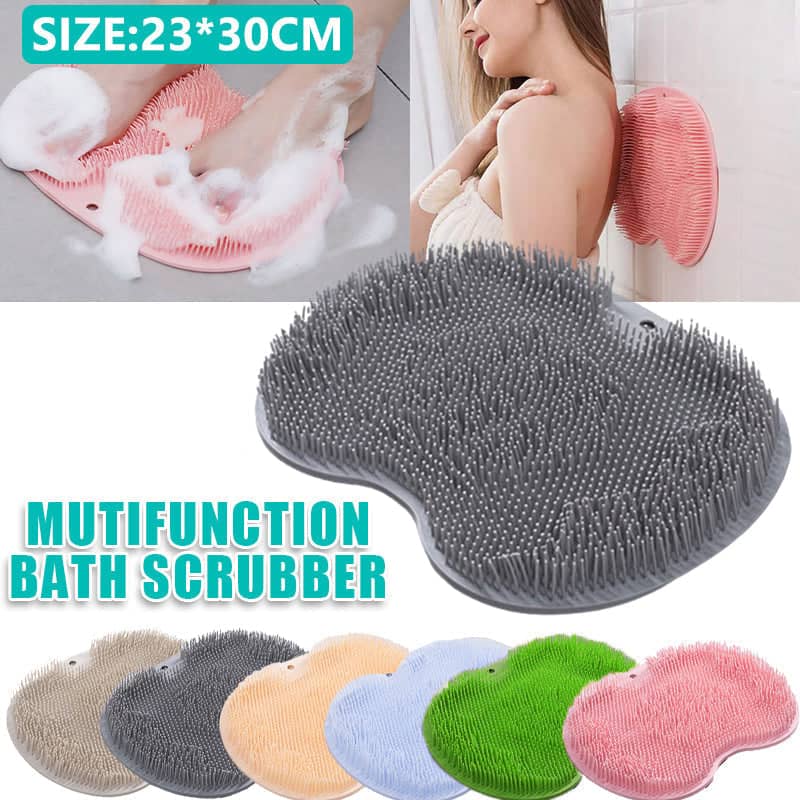Shower Foot Scrubber Massage Pad with Suction Cups TPR - Green - view 2
