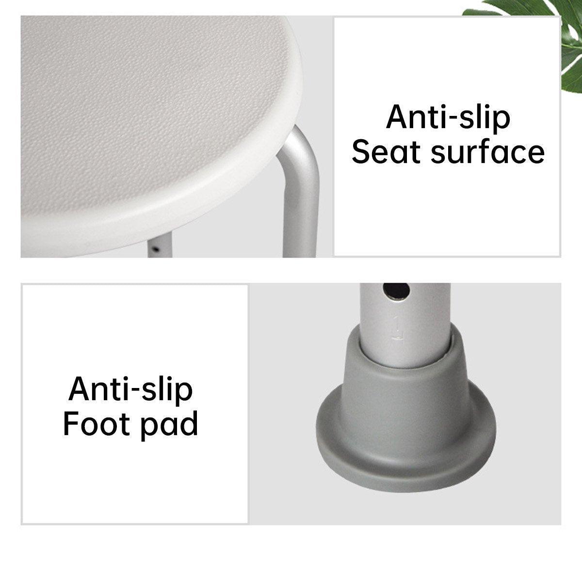 Shower Stool with Adjustable Height and Non-Slip Seat - view 6