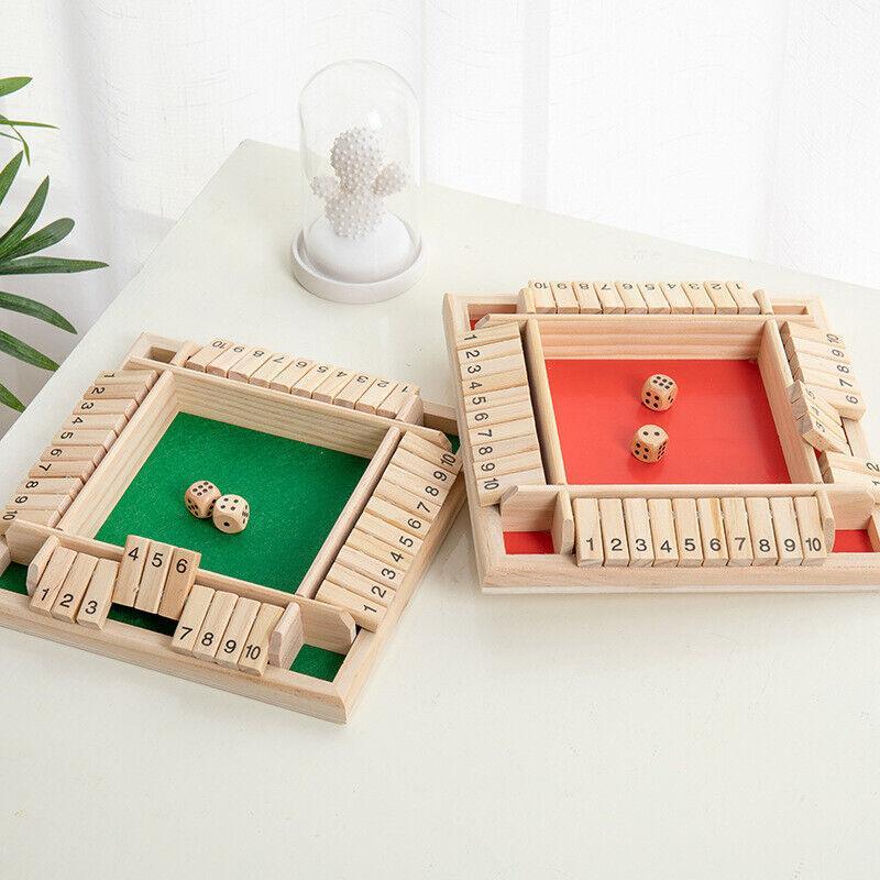 Shut the Box Wooden Dice Game - Green - view 4