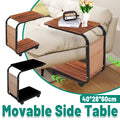 Side Table with Wheels and Storage Bag, 40 x 28 x 60 cm - Black - view 2