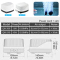 Silent Aquarium Oxygen Pump Set with Air Stones, 16 L/Min, 10 W - White and Black - view 4