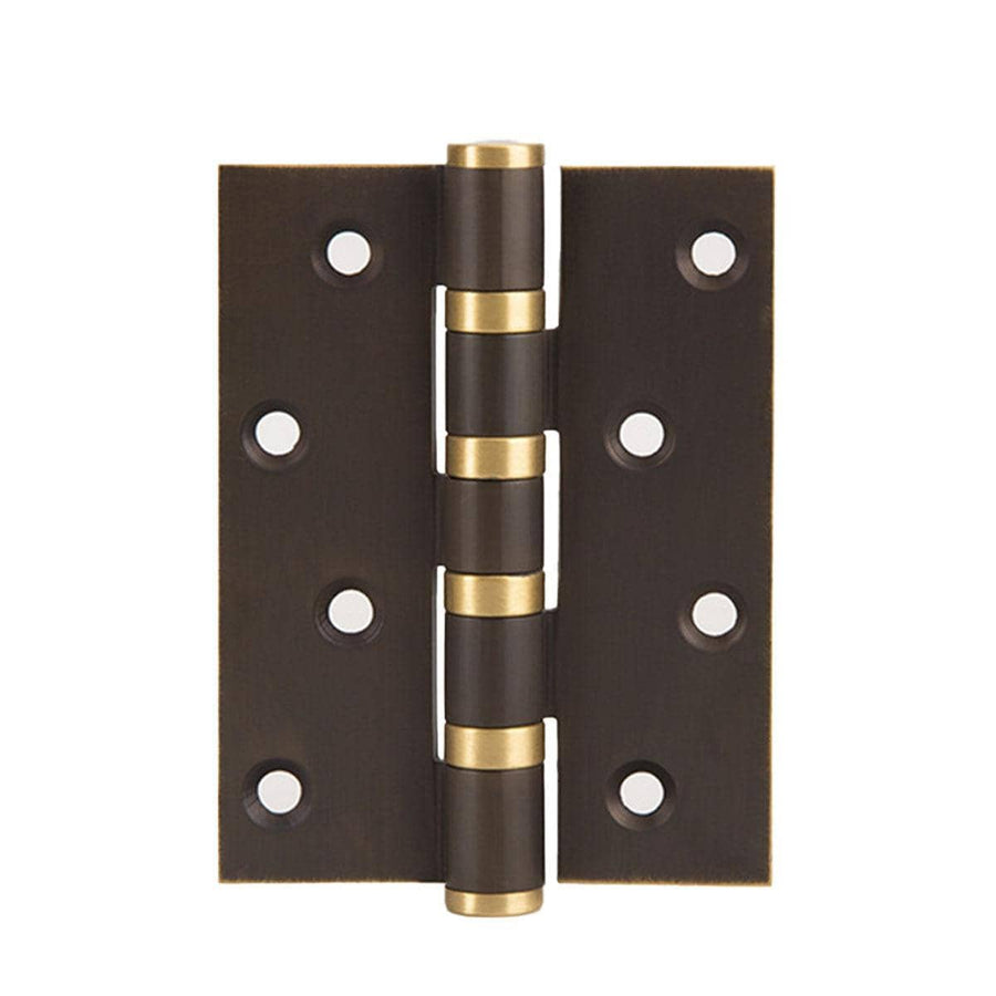 Silent Bearing Flat Door Hinge, 4 Inch (10.2 cm) - Bronze and Gold